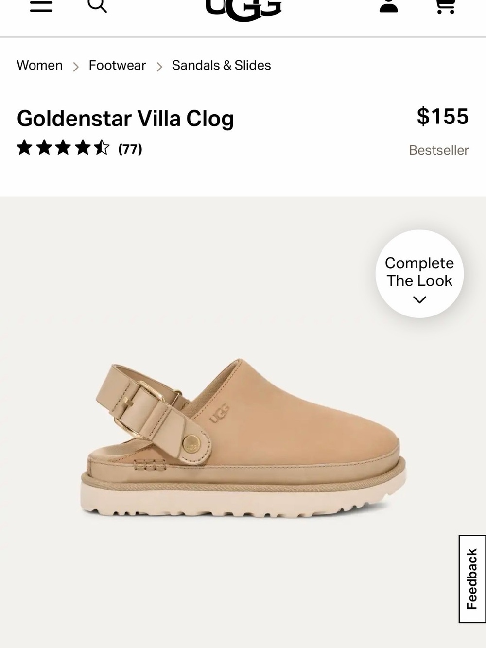 UGG Women’s Clog in Tan